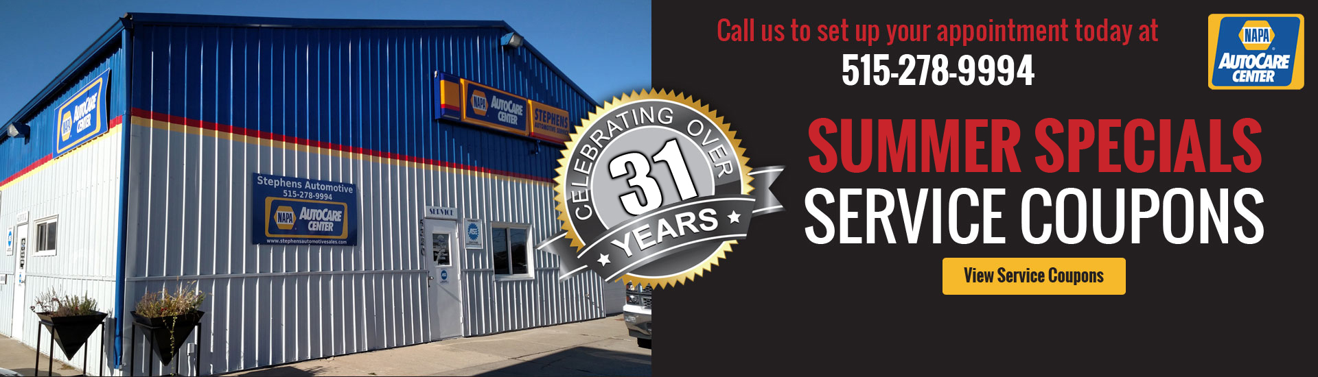 Summer Specials Service Coupons - Stephens Automotive Sales